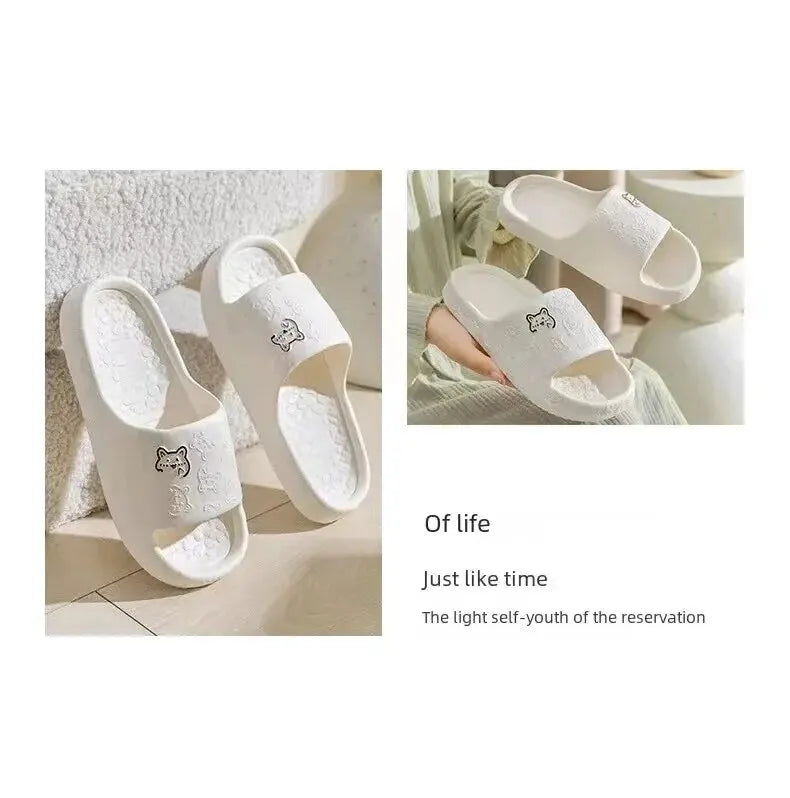 Women Summer EVA Slippers Indoor Home Bath Non Slip Soft Wide Comfort Couple Slippers Unisex Outdoor Beach Flip Flops Men Slides