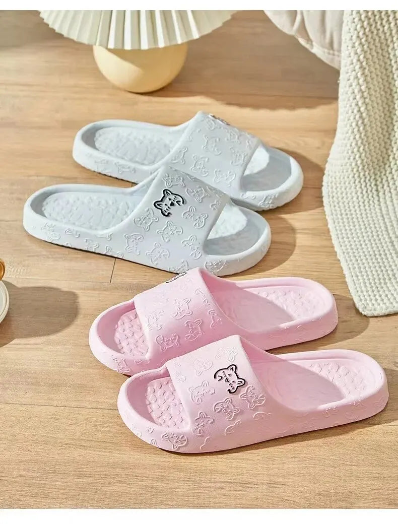 Women Summer EVA Slippers Indoor Home Bath Non Slip Soft Wide Comfort Couple Slippers Unisex Outdoor Beach Flip Flops Men Slides