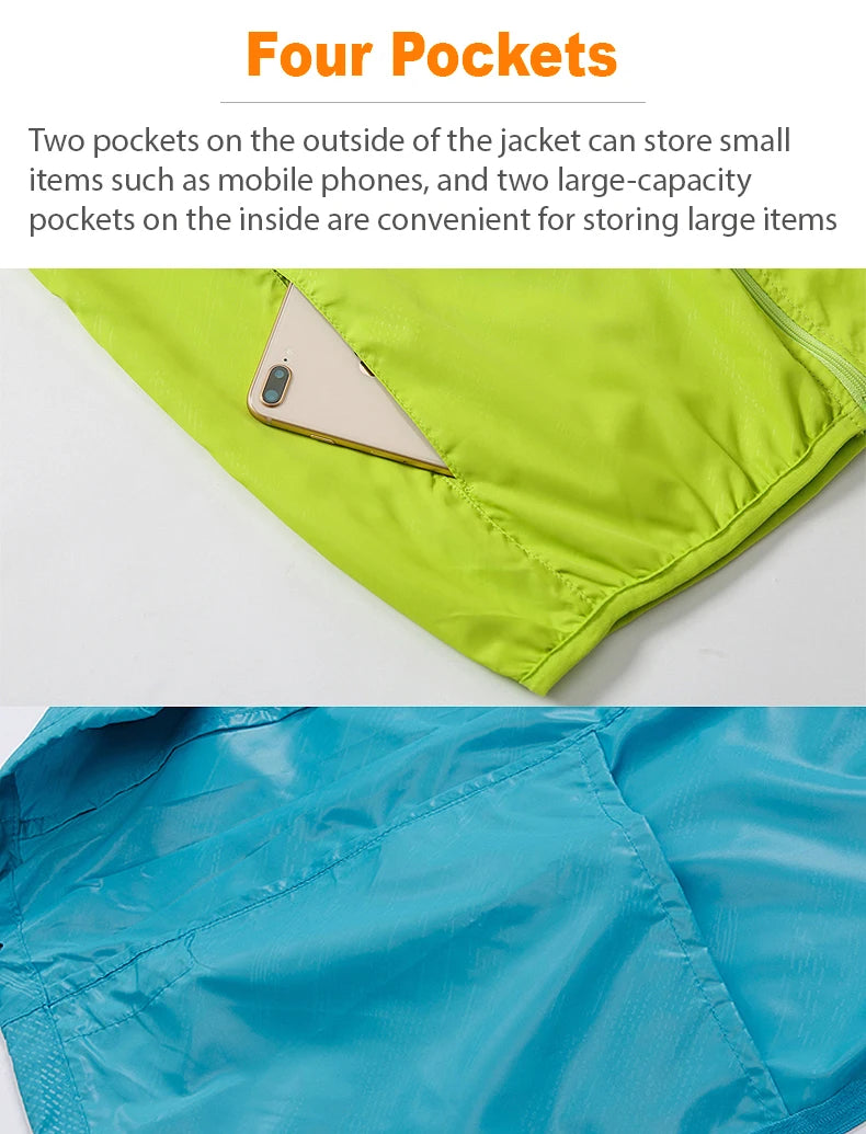 LNGXO Men Women Waterproof Hiking Jackets Sun Protection Windbreaker Camping Climbing Outdoor Rain Coat Unisex Portable Clothes